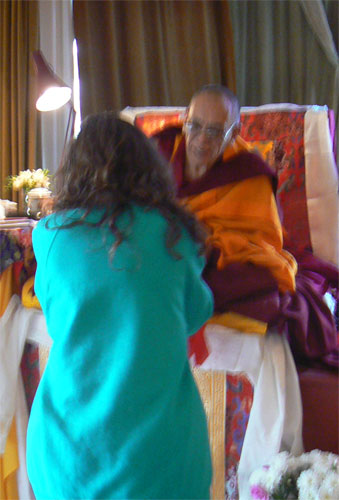Thanks to Rizong Rinpoche for his wonderful teachings - Apologies for the blur!